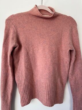 Madewell Women's Cozy Mock Neck Sweater in Dusty Rose